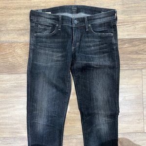 Citizens of Humanity denim Skinny Racer Jeans 28 dark wash black grey